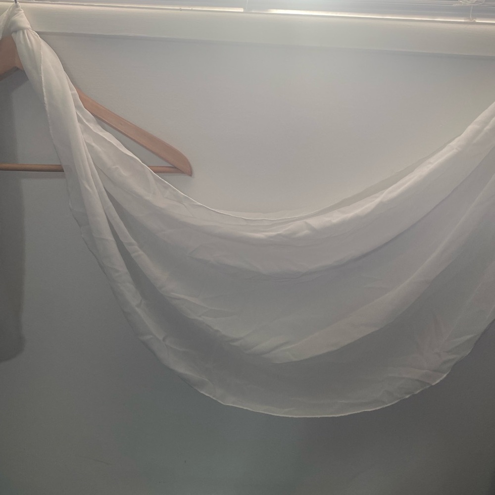 Elegant White Sheer Sarong / beach wrap